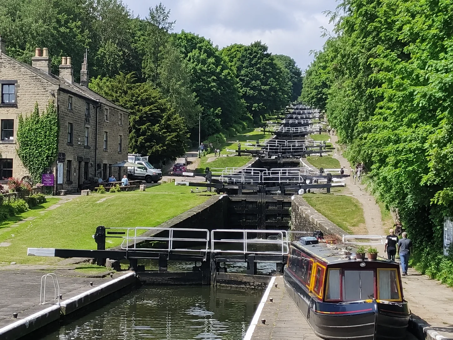 Bingley Five Rise Locks Local Area View local area view.