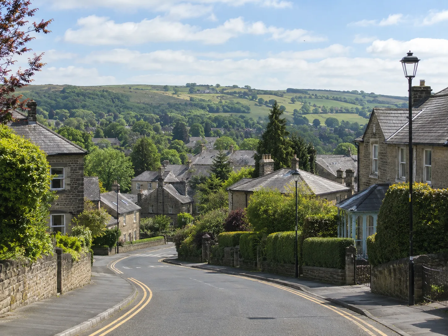 Burley In Wharfedale Village View local area view.