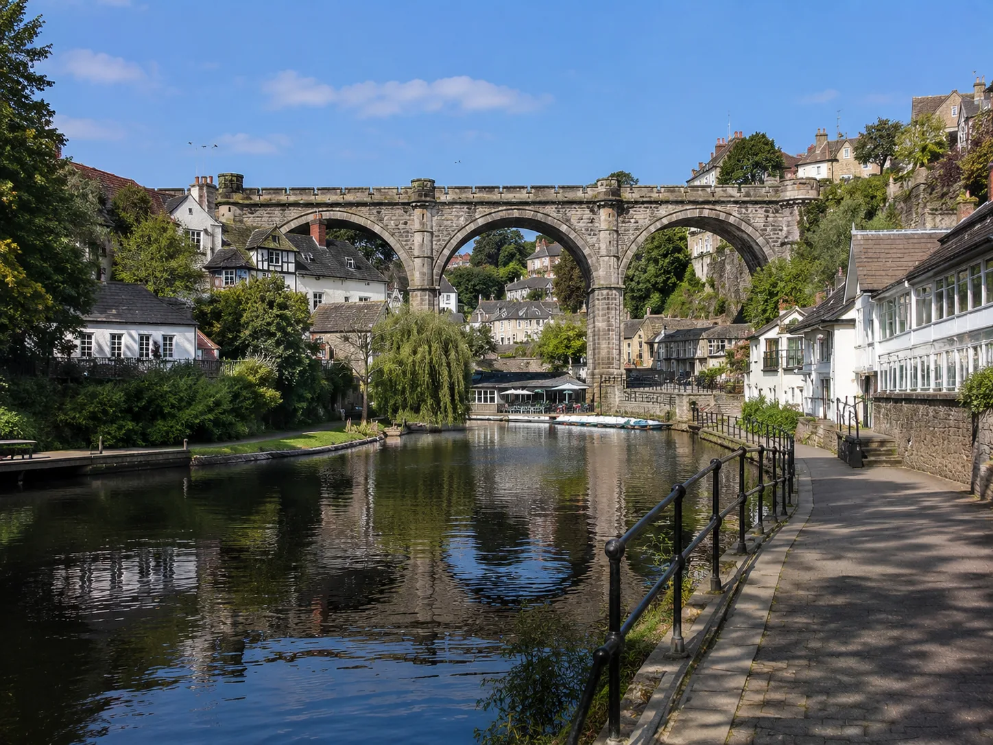 Knaresborough Viaduct And Riverside View local area view.