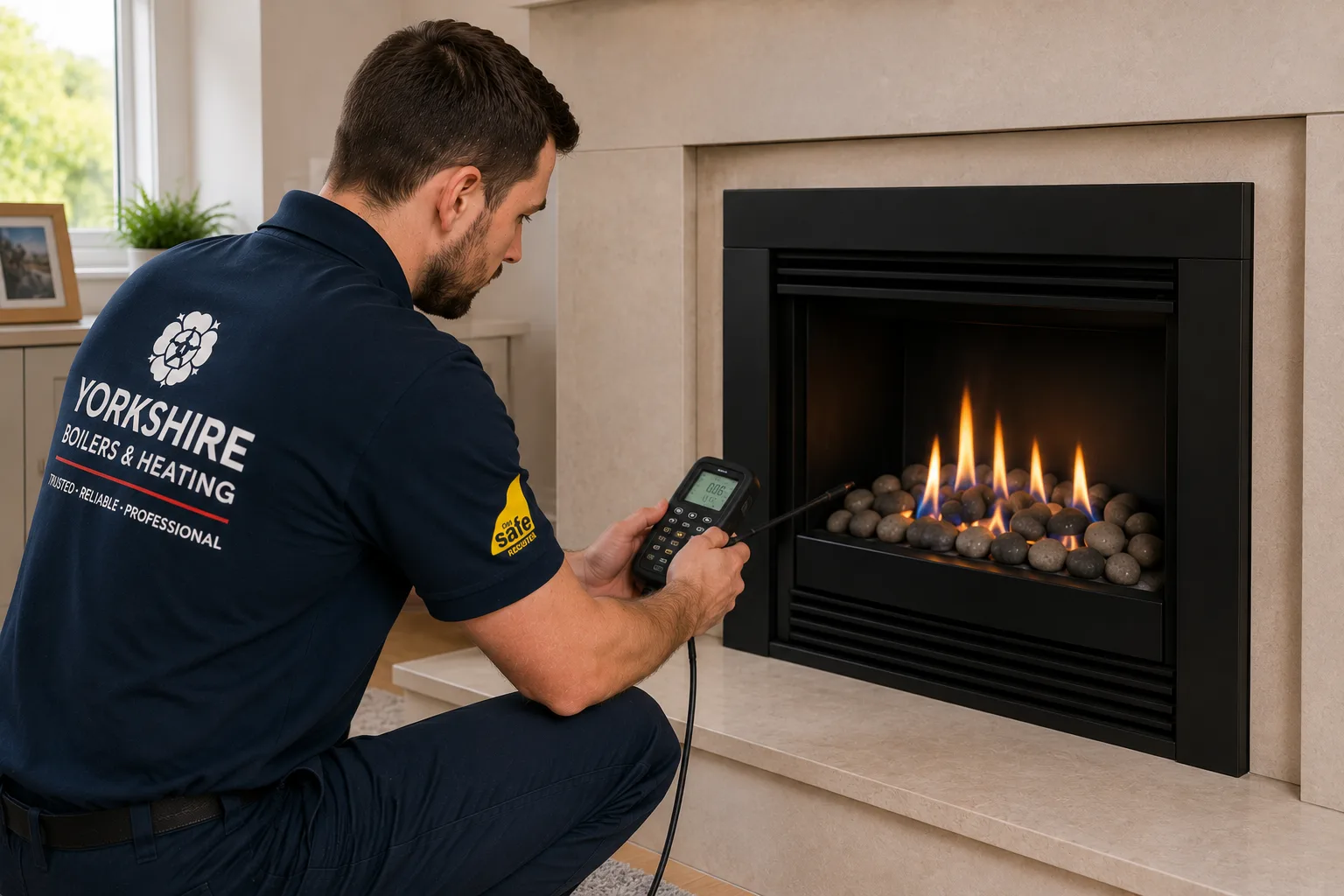 Gas Fire Safety Check Yorkshire Boilers website image.
