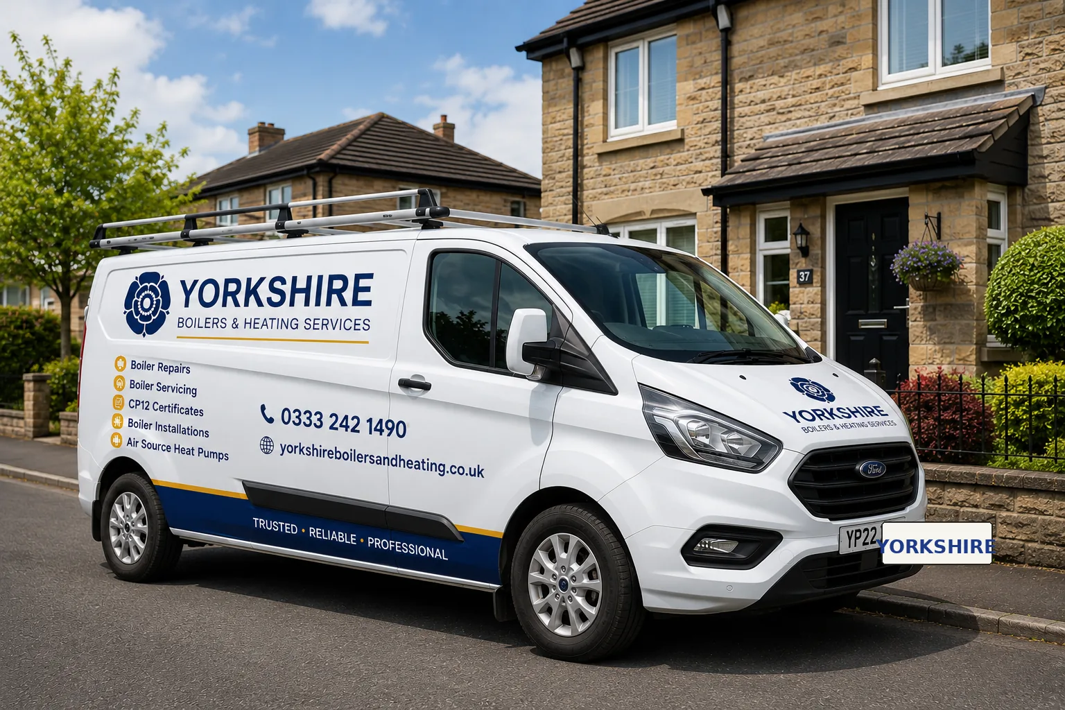 Yorkshire Boilers & Heating Services van in West Yorkshire